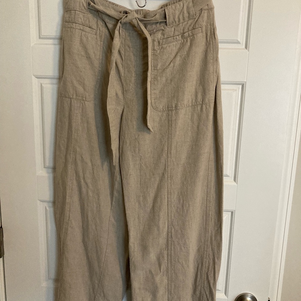 Orvis linen wide leg pants . Size 12 .
